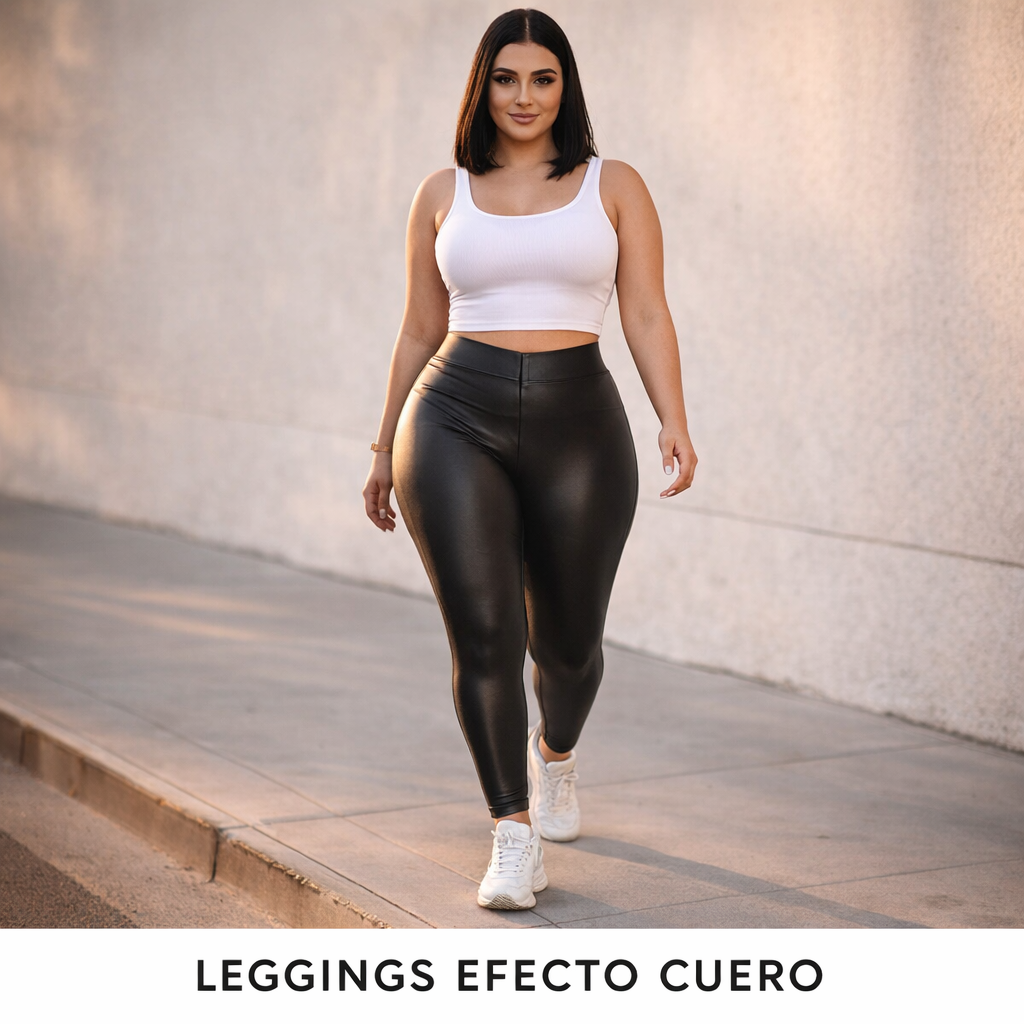 LEGGINS EFECTO CUERO